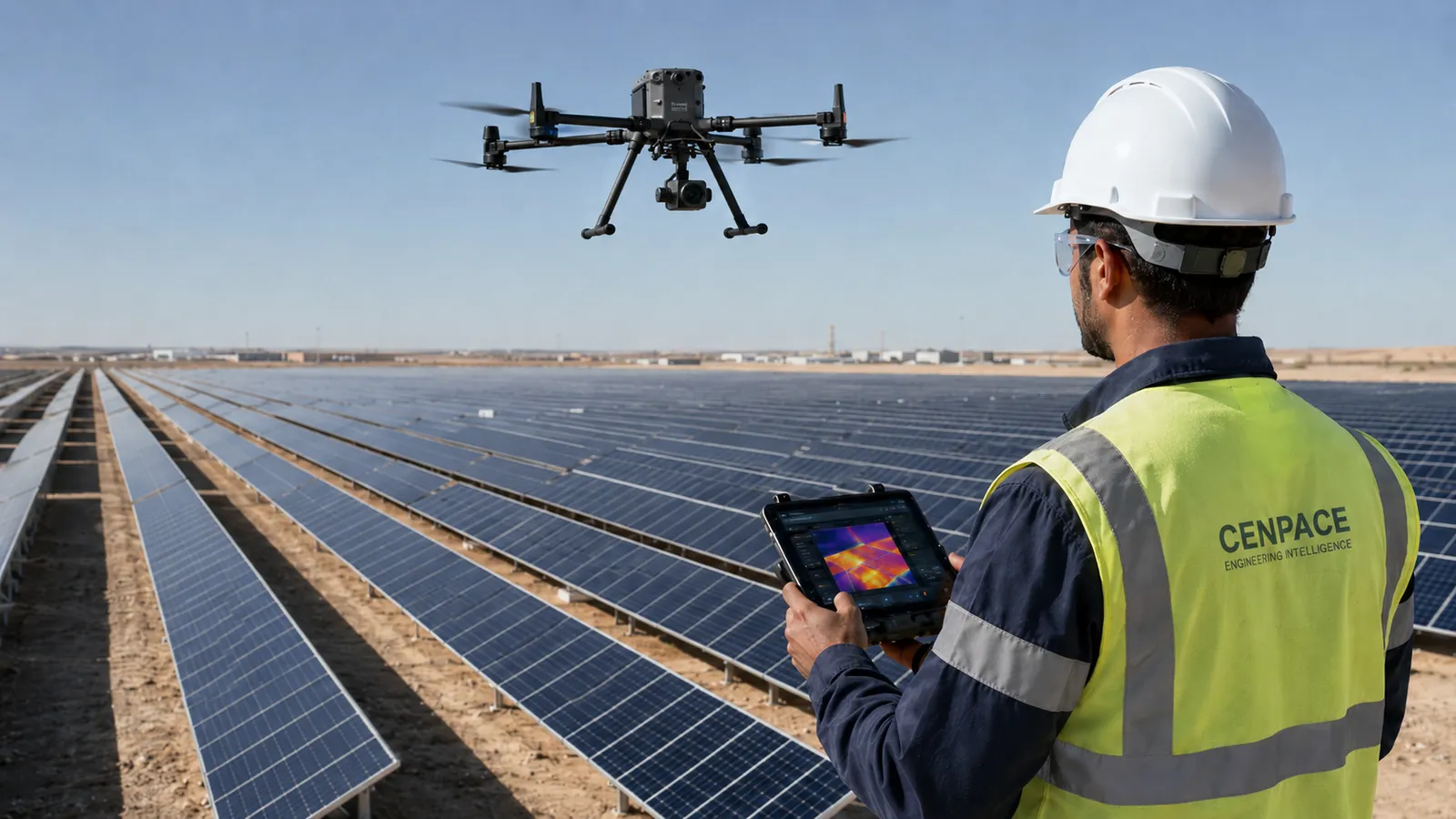 Drone thermography inspection of a utility-scale solar PV plant in Uzbekistan